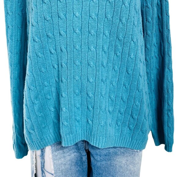 Vintage St John’s Bay Teal Twist Knit Sweater - Picture 4 of 10